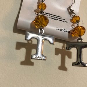 University of Tennessee Volunteer silver earrings